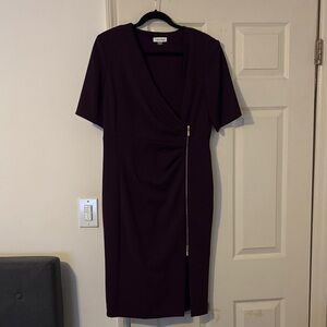Calvin Klein Dark Purple Midi Dress